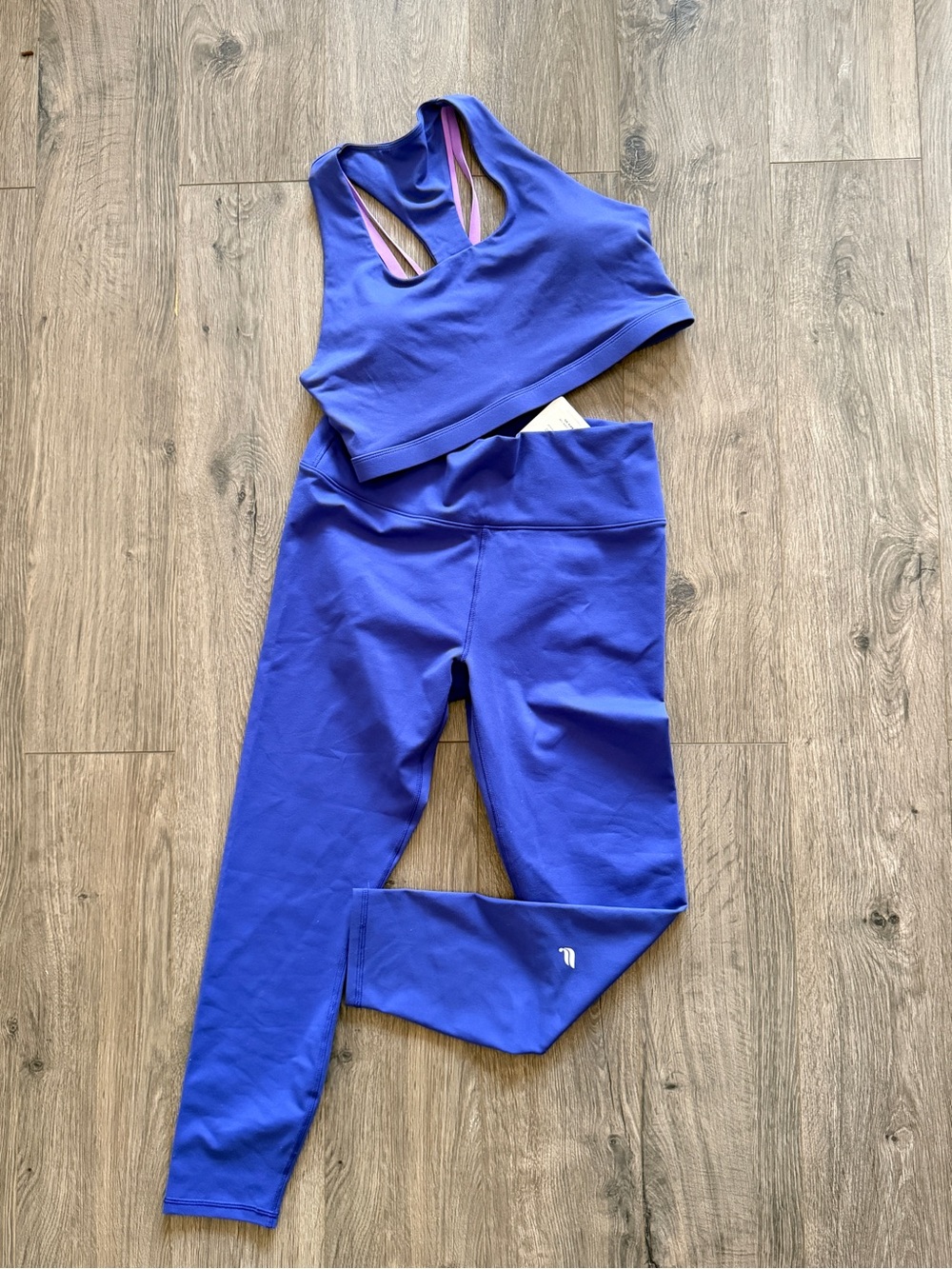 Fabletics setA L 10  Sz Purple Activewear Set - Sport Bra & Leggings NWT
